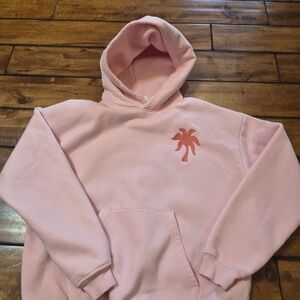 Pink Palm Puff Hoodie
